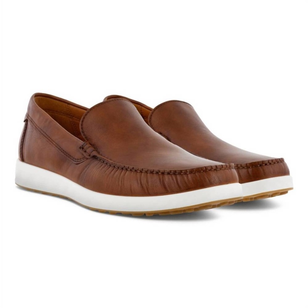 Ecco Brown Leather Slip-On Loafers